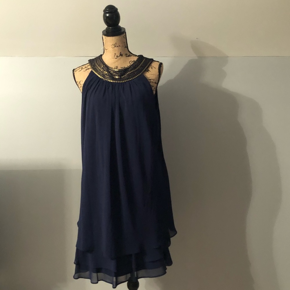 NWT SLNY navy dress